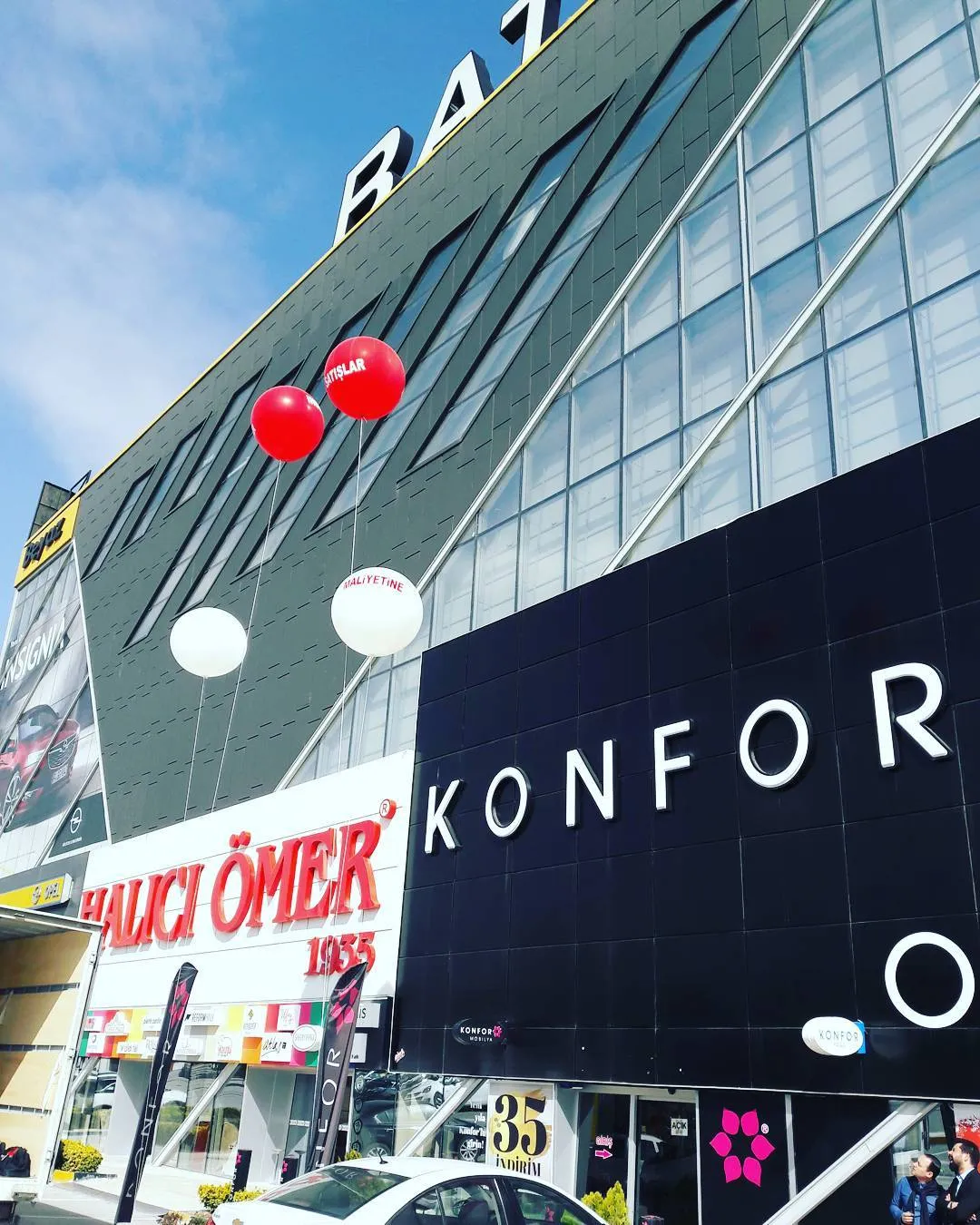 Ankara Mamak baby shower mavi beyaz balon