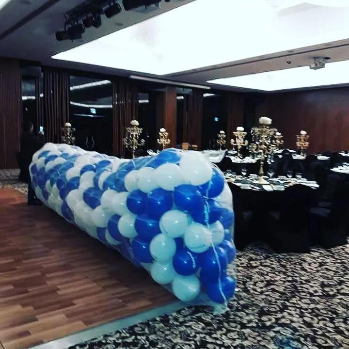 Doğum Günü Mavi Balon Araba Süsleme