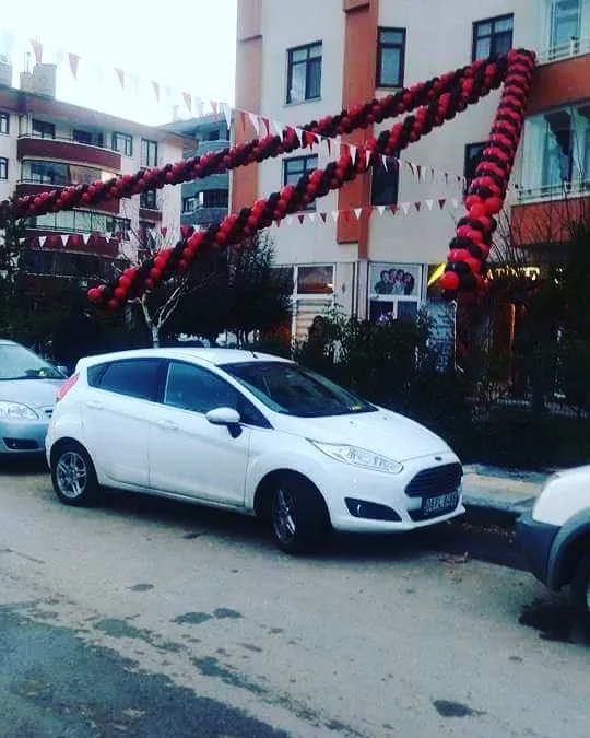 Ankara parti kırmızı beyaz balon